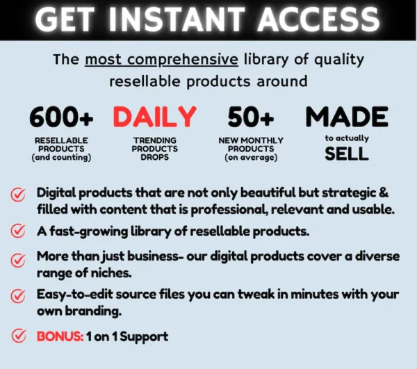Digital Products Library, 600+ Bestseller Digital Products Ready to Sell with Master-Resell-Rights (MRR), Mrr Plr Canva Templates to Sell - Image 2