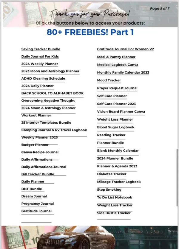 7000+ Done For You PLR MRR Digital Products Bundle Passive Income Marketing Guide Ebook digital planners Master Resell Rights DFY - Image 4