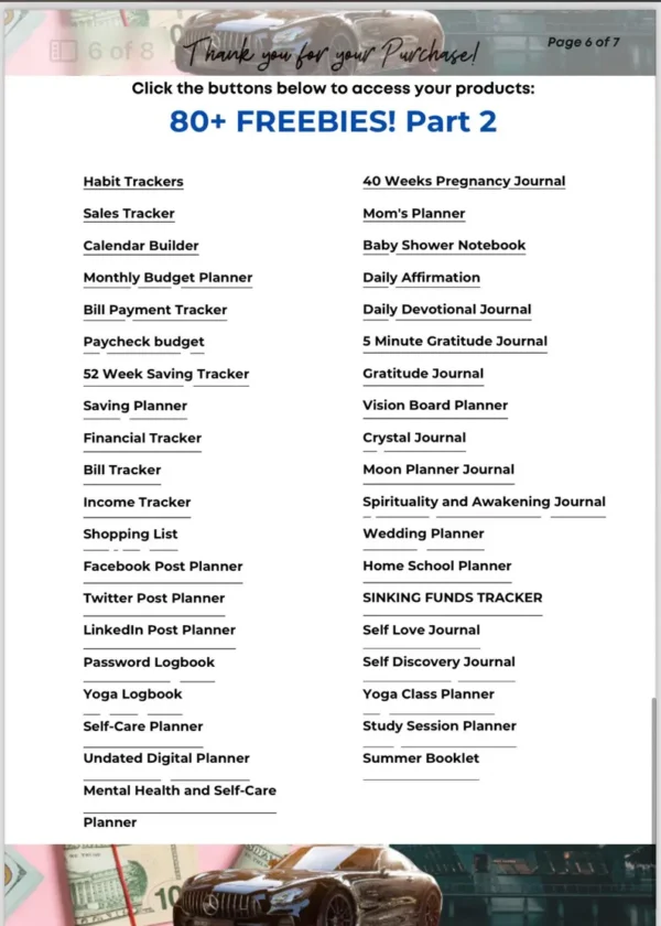 7000+ Done For You PLR MRR Digital Products Bundle Passive Income Marketing Guide Ebook digital planners Master Resell Rights DFY - Image 3