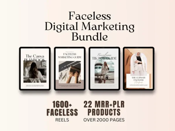 Faceless Digital Marketing Guide Bundle with Master Resell Rights Digital Marketing PLR Done For You Digital Marketing Guides with MRR DFY - Image 5