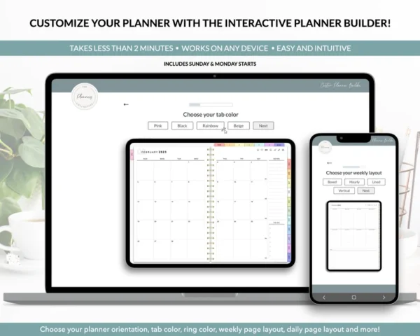 Digital Planner, Goodnotes Planner, iPad Planner, Notability Planner, Dated Digital Planner, 2024 2025 Undated Planner - Image 2