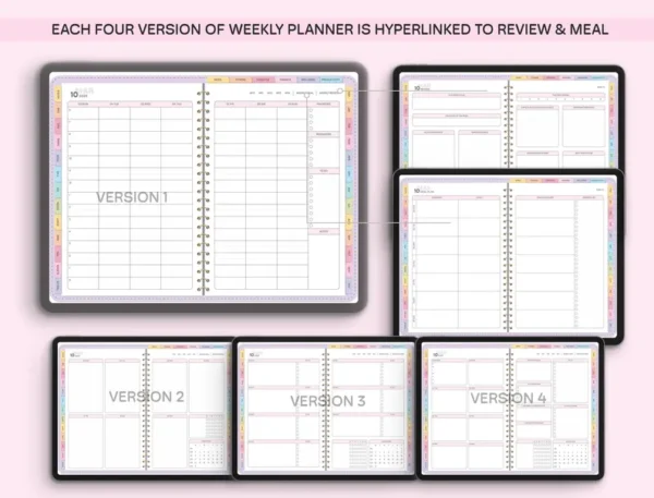 All-in-One Digital Planner 2024, 2025, 2026, Digital Planner, Digital Journal, Digital Goodnotes Template, Weekly, Daily Planner, Notability - Image 4