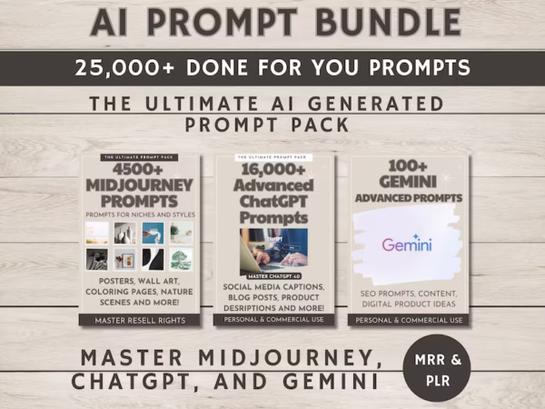 5000+ PLR Digital Products Master Resell Rights Done For You Faceless Reels ChatGPT AI Prompts eBooks Planners Digital Marketing Guide - Image 9