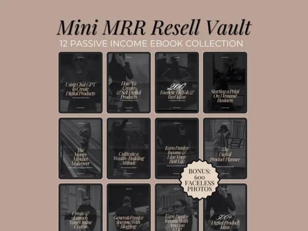 Passive Income eBook Bundle MRR // master resell rights, resell digital product, PLR ebook, DFY ebook, private label rights