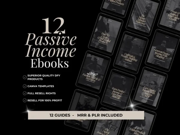 Passive Income eBook Bundle MRR // master resell rights, resell digital product, PLR ebook, DFY ebook, private label rights - Image 2