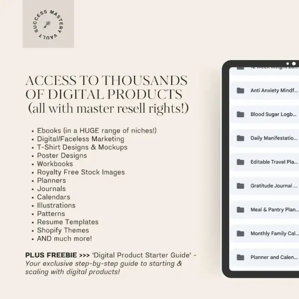 Digital Product Resell Vault | Thousands of Done-For-You Digital Products | Passive Income | Master Resell + Private Label Rights MRR & PLR - Image 4