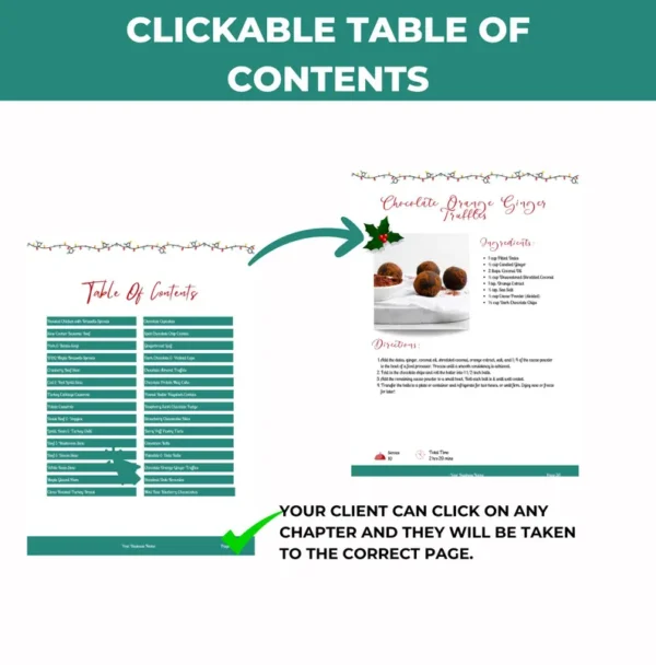 30 Christmas Recipes, Canva Cookbook Template, PLR Digital Product, Canva eBook Template - Image 3