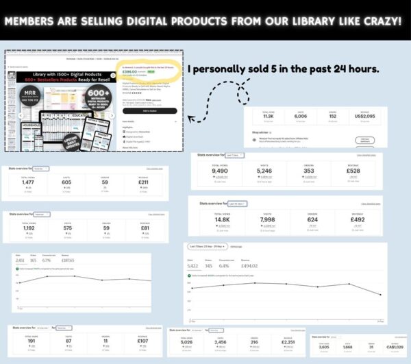Digital Products Library, 600+ Bestseller Digital Products Ready to Sell with Master-Resell-Rights (MRR), Mrr Plr Canva Templates to Sell - Image 6