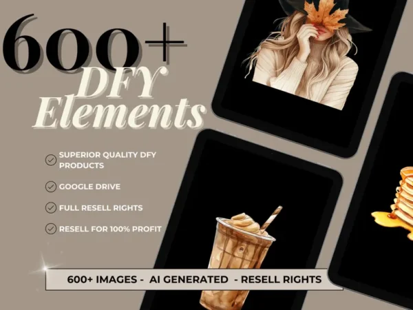 600+ Clipart Elements Pack,The Elements Vault,Clip Art.Clipart vault.Melanin AI Images.Done For You Ebook Images,elements for designs - Image 3