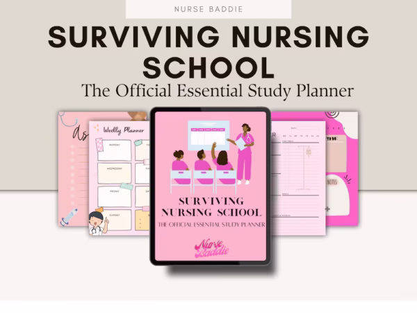 Aesthetic Pink Study Planner for Nursing Students