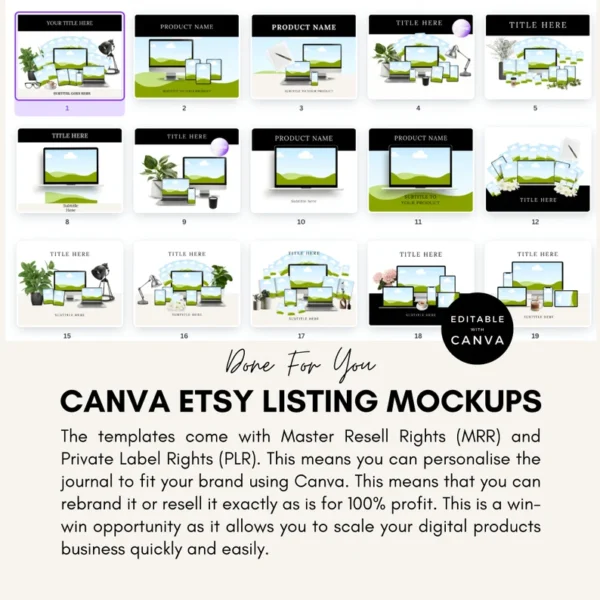 Master Resell Rights Mockup | Listing Mockups | PLR Digital Products | PLR + MRR  | Canva Templates | Done For You. - Image 5