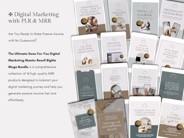 70% off all week!!! The Faceless Digital Marketing Course Bundle with PLR & Master Resell Rights, Sell Digital Products with MMR - Image 2