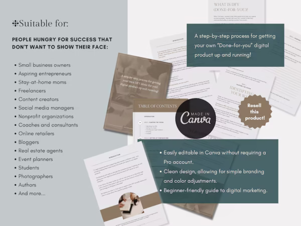 70% off all week!!! The Faceless Digital Marketing Course Bundle with PLR & Master Resell Rights, Sell Digital Products with MMR - Image 3
