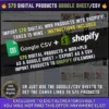 570 Digital Products Google Sheet CSV + Shopify Import files - Commercial Use - Plus Master resell rights MRR + PLR for the Products