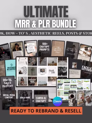 Ultimate PLR MRR Bundle Ideal for Passive Income, plr mrr Digital Products, Master Resell Rights, plr bundle, Master Resell Rights Education