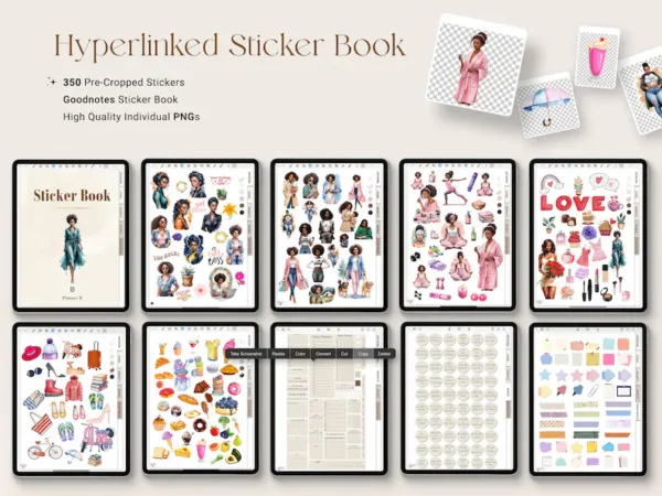 Black Girl Planner, 2024 2025 Digital Planner, Life Planner, Daily Planner, Weekly Planner, Monthly Planner iPad/Tablet, GoodNotes Planner - Image 9